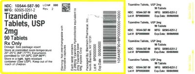 Label 2mg 90ct (Label Tizanidine Tabs 2mg  Bpi(10544 587 90) Apotex(60505 0251 2) Rev2)
